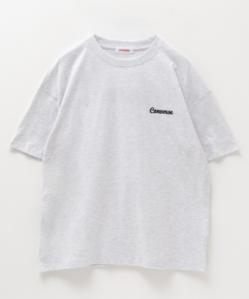 CONVERSE(コンバース)の「CONVERSE バックロゴ刺繍シューズプリントTシャツ 綿100%(Tシャツ/カットソー・レディース・ライム/ネイビー/オートミール・M/L)」の16枚目の写真