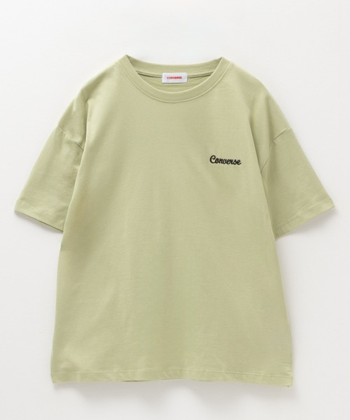 CONVERSE(コンバース)の「CONVERSE バックロゴ刺繍シューズプリントTシャツ 綿100%(Tシャツ/カットソー・レディース・ライム/ネイビー/オートミール・M/L)」の18枚目の写真