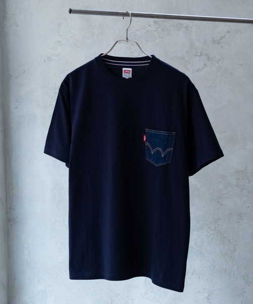 EDWIN(エドウィン)の「DENIM POCKET S/S TEE(Tシャツ/カットソー・メンズ・ホワイト/ブラック/ネイビー・M/XL/L)」の2枚目の写真