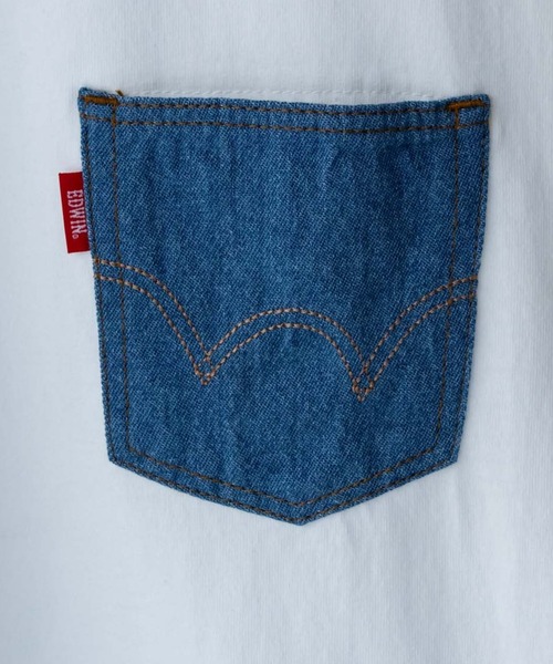 EDWIN(エドウィン)の「DENIM POCKET S/S TEE(Tシャツ/カットソー・メンズ・ホワイト/ブラック/ネイビー・M/XL/L)」の10枚目の写真