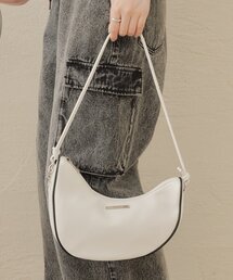 配色パイピングショルダーバッグ