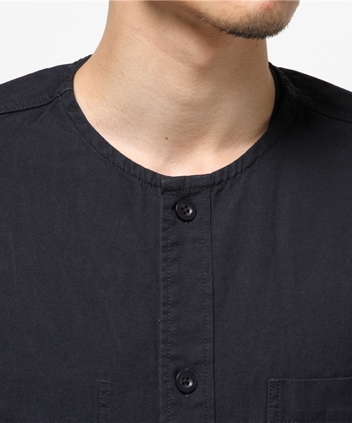 CIAOPANIC（チャオパニック）の「【Ciaopanic】　ノーカラーフレンチワークジャケット（ブルゾン・メンズ・オフホワイト/ネイビー/オリーブ・MEDIUM/LARGE）」の7枚目の写真