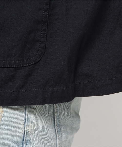CIAOPANIC（チャオパニック）の「【Ciaopanic】　ノーカラーフレンチワークジャケット（ブルゾン・メンズ・オフホワイト/ネイビー/オリーブ・MEDIUM/LARGE）」の11枚目の写真