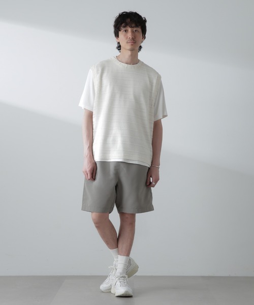 NANO universe（ナノユニバース）の「かぎ針アンサンブルTシャツ（Tシャツ/カットソー・メンズ・ブラック/ホワイト/ベージュ・L/M）」の19枚目の写真