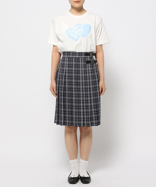 3.3 Field Trip （3.3フィールドトリップ）の「3.3 Field Trip／ベルトツキチェックスカート（スカート・レディース・ライトブルー/ネイビー・FREE）」の14枚目の写真