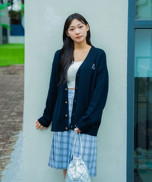 3.3 Field Trip （3.3フィールドトリップ）の「3.3 Field Trip／ベルトツキチェックスカート（スカート・レディース・ライトブルー/ネイビー・FREE）」の19枚目の写真