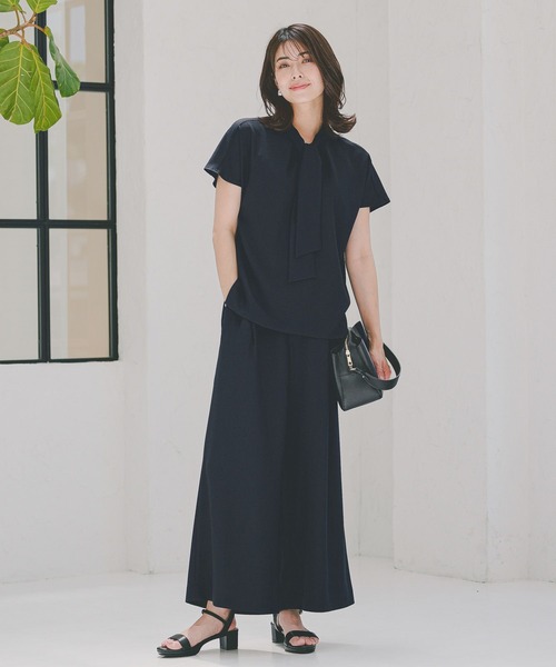 Elura（エルーラ）の「サラサラサマーボウタイブラウス/105363（シャツ/ブラウス・レディース・ホワイト系その他5/ホワイト/ブラック/ダークネイビー/ブルー系その他6・FREE）」の7枚目の写真