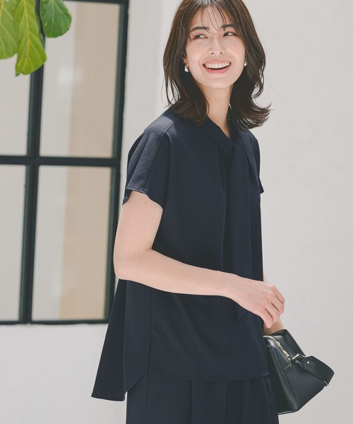 Elura（エルーラ）の「サラサラサマーボウタイブラウス/105363（シャツ/ブラウス・レディース・ホワイト系その他5/ホワイト/ブラック/ダークネイビー/ブルー系その他6・FREE）」の17枚目の写真