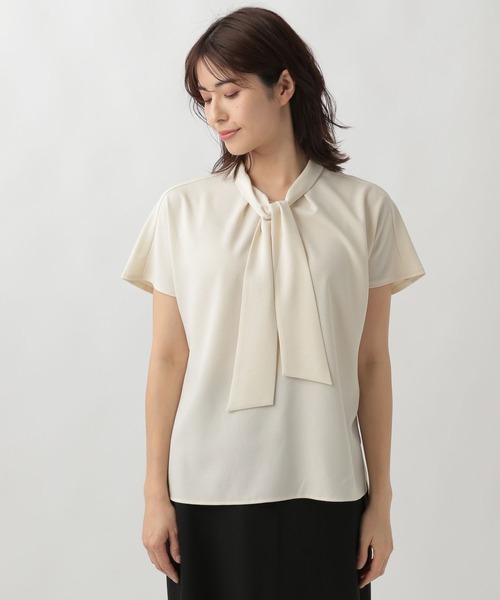 Elura（エルーラ）の「サラサラサマーボウタイブラウス/105363（シャツ/ブラウス・レディース・ホワイト系その他5/ホワイト/ブラック/ダークネイビー/ブルー系その他6・FREE）」の18枚目の写真