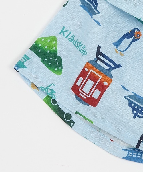 kladskap(クレードスコープ)の「乗り物柄甚平(浴衣・キッズ・オフホワイト/サックスブルー・S/M/L)」の14枚目の写真