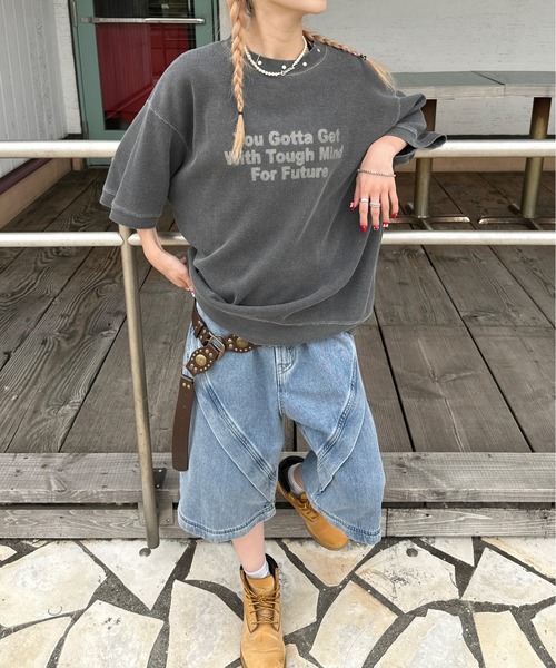 sedacle(セダクル)の「ワッフルスタッズTEE(Tシャツ/カットソー・メンズ・ベージュ/ブラック/アイボリー・SMALL/MEDIUM/LARGE)」の12枚目の写真