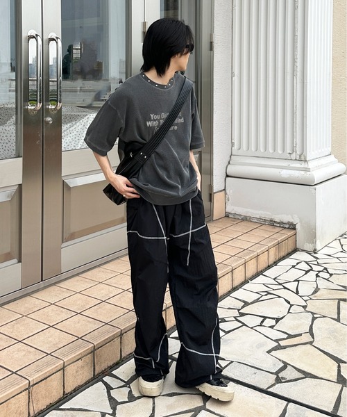 sedacle(セダクル)の「ワッフルスタッズTEE(Tシャツ/カットソー・メンズ・ベージュ/ブラック/アイボリー・SMALL/MEDIUM/LARGE)」の21枚目の写真