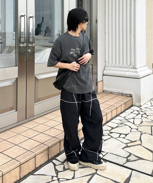 sedacle(セダクル)の「ワッフルスタッズTEE(Tシャツ/カットソー・メンズ・ベージュ/ブラック/アイボリー・SMALL/MEDIUM/LARGE)」の20枚目の写真