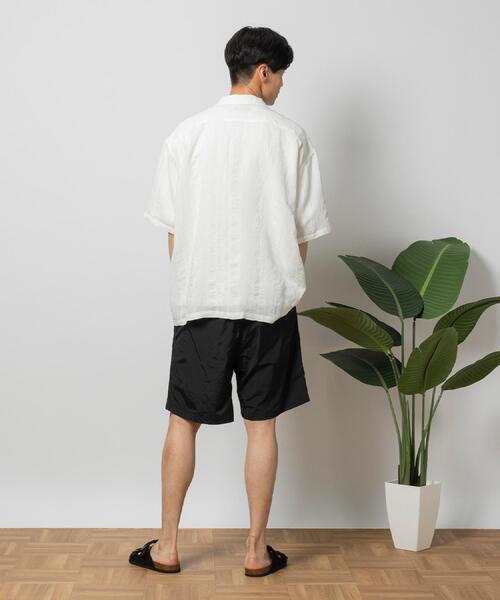 BACK NUMBER(バックナンバー)の「BACK NUMBER(バックナンバー)ドビーオープンカラー半袖シャツ(シャツ/ブラウス・メンズ・ホワイト/ネイビー/ベージュ・M/L/XL)」の7枚目の写真