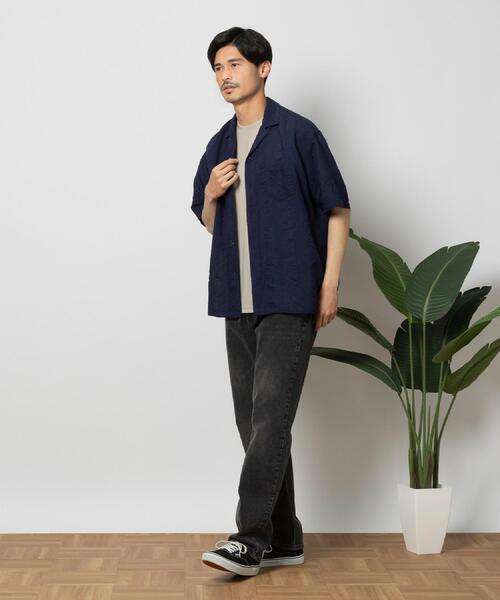 BACK NUMBER(バックナンバー)の「BACK NUMBER(バックナンバー)ドビーオープンカラー半袖シャツ(シャツ/ブラウス・メンズ・ホワイト/ネイビー/ベージュ・M/L/XL)」の17枚目の写真