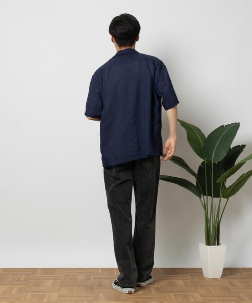 BACK NUMBER(バックナンバー)の「BACK NUMBER(バックナンバー)ドビーオープンカラー半袖シャツ(シャツ/ブラウス・メンズ・ホワイト/ネイビー/ベージュ・M/L/XL)」の20枚目の写真