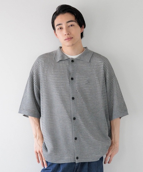 セール】メッシュニットシャツカーデSS 135221（Tシャツ