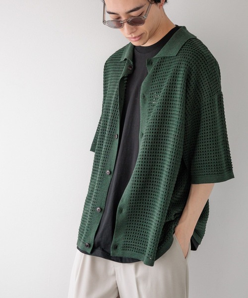 LOWRYS FARM(ローリーズファーム)の「メッシュニットシャツカーデSS 135221(Tシャツ/カットソー・レディース・グリーン/ブラウン/グレー・FREE)」の15枚目の写真