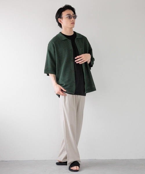 LOWRYS FARM(ローリーズファーム)の「メッシュニットシャツカーデSS 135221(Tシャツ/カットソー・レディース・グリーン/ブラウン/グレー・FREE)」の16枚目の写真