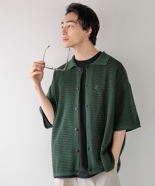 LOWRYS FARM(ローリーズファーム)の「メッシュニットシャツカーデSS 135221(Tシャツ/カットソー・レディース・グリーン/ブラウン/グレー・FREE)」の14枚目の写真