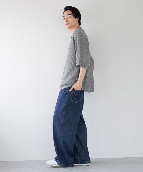 LOWRYS FARM(ローリーズファーム)の「メッシュニットシャツカーデSS 135221(Tシャツ/カットソー・レディース・グリーン/ブラウン/グレー・FREE)」の5枚目の写真