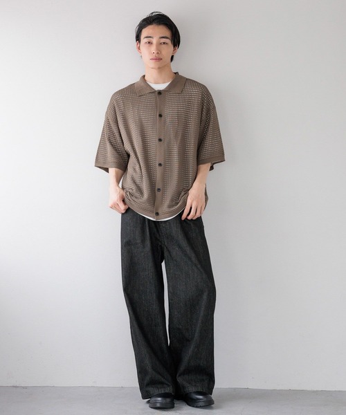 LOWRYS FARM(ローリーズファーム)の「メッシュニットシャツカーデSS 135221(Tシャツ/カットソー・レディース・グリーン/ブラウン/グレー・FREE)」の10枚目の写真