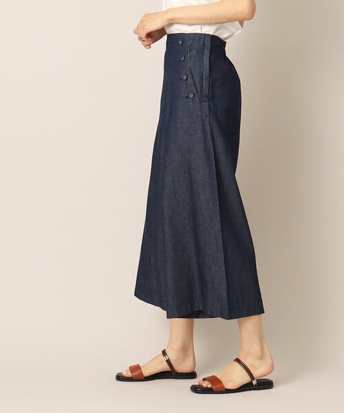 Dessin（デッサン）の「リネンブレンドデニムクロップドマリンパンツ（S～L）（デニムパンツ・レディース・ネイビー/ブルー・01/03/02）」の7枚目の写真