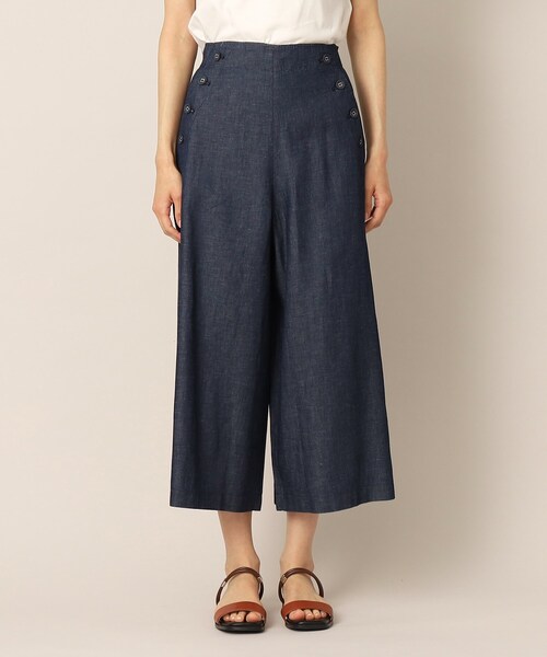 Dessin（デッサン）の「リネンブレンドデニムクロップドマリンパンツ（S～L）（デニムパンツ・レディース・ネイビー/ブルー・01/03/02）」の11枚目の写真