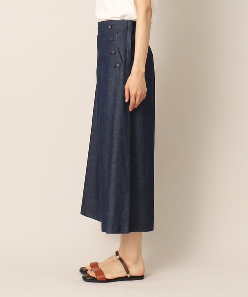 Dessin（デッサン）の「リネンブレンドデニムクロップドマリンパンツ（S～L）（デニムパンツ・レディース・ネイビー/ブルー・01/03/02）」の12枚目の写真