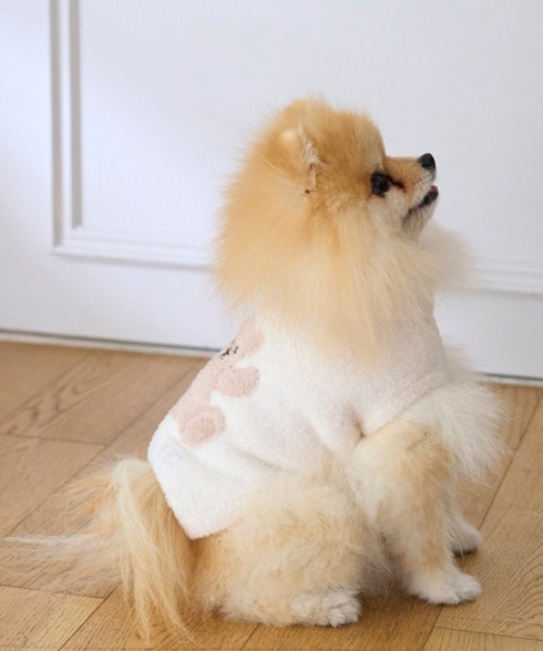 gelato pique(ジェラートピケ)の「【CAT&DOG】ベア柄ジャガードノースリーブプルオーバー(ペットウェア・レディース・ピンク/ネイビー/アイボリー・SMALL/MEDIUM/LARGE)」の7枚目の写真