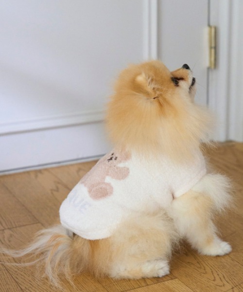 gelato pique(ジェラートピケ)の「【CAT&DOG】ベア柄ジャガードノースリーブプルオーバー(ペットウェア・レディース・ピンク/ネイビー/アイボリー・SMALL/MEDIUM/LARGE)」の9枚目の写真