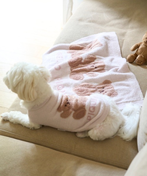 gelato pique(ジェラートピケ)の「【CAT&DOG】ベア柄ジャガードノースリーブプルオーバー(ペットウェア・レディース・ピンク/ネイビー/アイボリー・SMALL/MEDIUM/LARGE)」の15枚目の写真