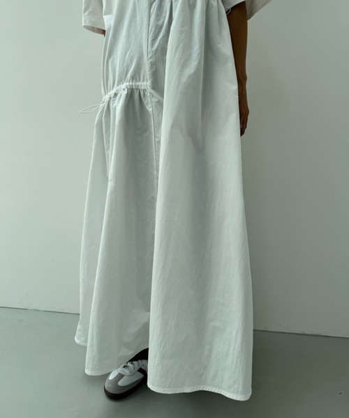 y/m（イム）の「異素材ドッキングドロストワンピース（ワンピース・レディース・ブラック/キャメル/アイボリー・FREE）」の18枚目の写真