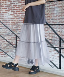 LAKOLE | サイドラインチュールスカート / 129024(スカート)