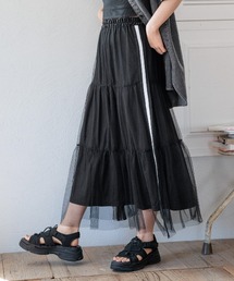 LAKOLE | サイドラインチュールスカート / 129024(スカート)