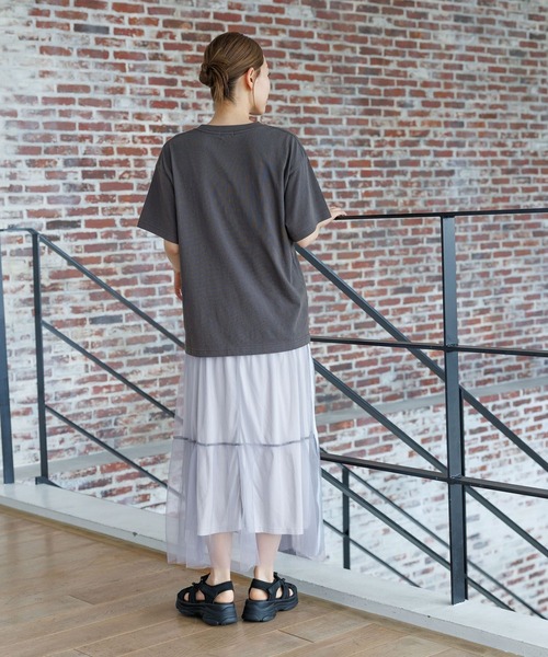 LAKOLE(ラコレ)の「サイドラインチュールスカート / 129024(スカート・レディース・ブラック/オフホワイト/グレー・SMALL/MEDIUM)」の13枚目の写真