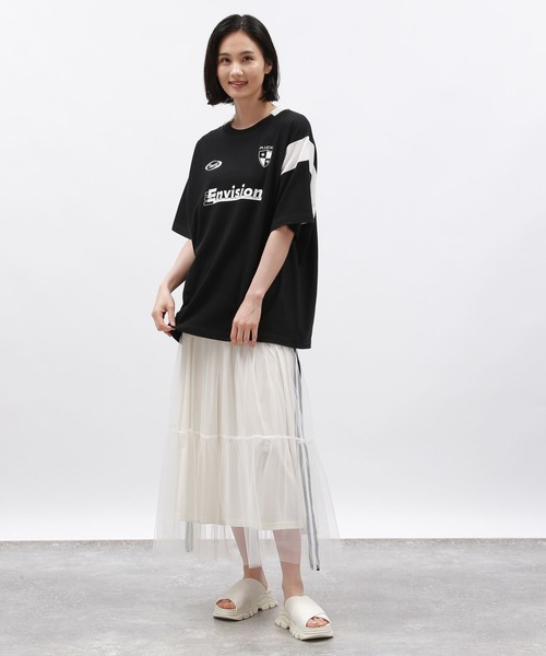 LAKOLE(ラコレ)の「サイドラインチュールスカート / 129024(スカート・レディース・ブラック/オフホワイト/グレー・SMALL/MEDIUM)」の17枚目の写真