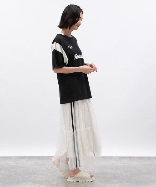 LAKOLE(ラコレ)の「サイドラインチュールスカート / 129024(スカート・レディース・ブラック/オフホワイト/グレー・SMALL/MEDIUM)」の18枚目の写真