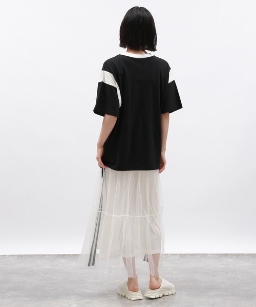 LAKOLE(ラコレ)の「サイドラインチュールスカート / 129024(スカート・レディース・ブラック/オフホワイト/グレー・SMALL/MEDIUM)」の19枚目の写真