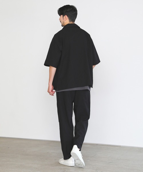 SPU(スプ)の「SOLOTEX(R)半袖ZIPシャツ(シャツ/ブラウス・メンズ・ブラック/ネイビー/チャコール・M/L/XL)」の5枚目の写真