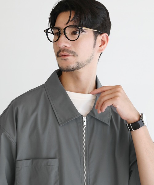 SPU(スプ)の「SOLOTEX(R)半袖ZIPシャツ(シャツ/ブラウス・メンズ・ブラック/ネイビー/チャコール・M/L/XL)」の11枚目の写真