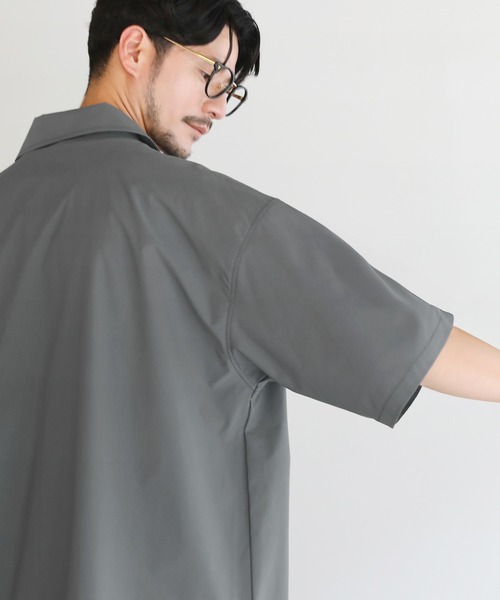 SPU(スプ)の「SOLOTEX(R)半袖ZIPシャツ(シャツ/ブラウス・メンズ・ブラック/ネイビー/チャコール・M/L/XL)」の13枚目の写真