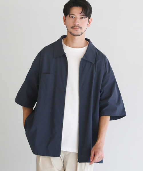 SPU(スプ)の「SOLOTEX(R)半袖ZIPシャツ(シャツ/ブラウス・メンズ・ブラック/ネイビー/チャコール・M/L/XL)」の20枚目の写真
