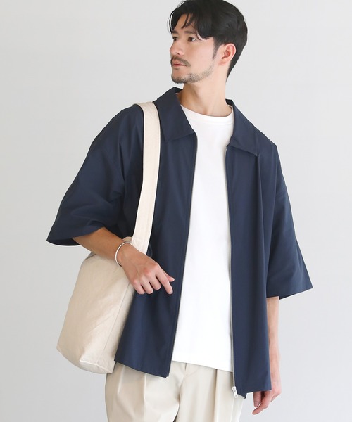 SPU(スプ)の「SOLOTEX(R)半袖ZIPシャツ(シャツ/ブラウス・メンズ・ブラック/ネイビー/チャコール・M/L/XL)」の22枚目の写真