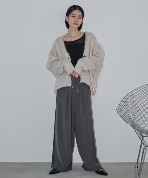 Shelly island（シェリーアイランド）の「起毛ワイドカーディガン（カーディガン/ボレロ・レディース・ホワイト/ブラウン/グリーン/グレー・FREE）」の11枚目の写真