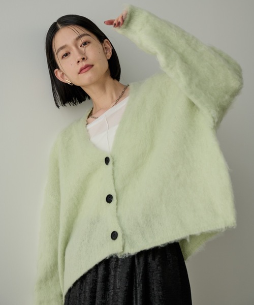 Shelly island（シェリーアイランド）の「起毛ワイドカーディガン（カーディガン/ボレロ・レディース・ホワイト/ブラウン/グリーン/グレー・FREE）」の19枚目の写真