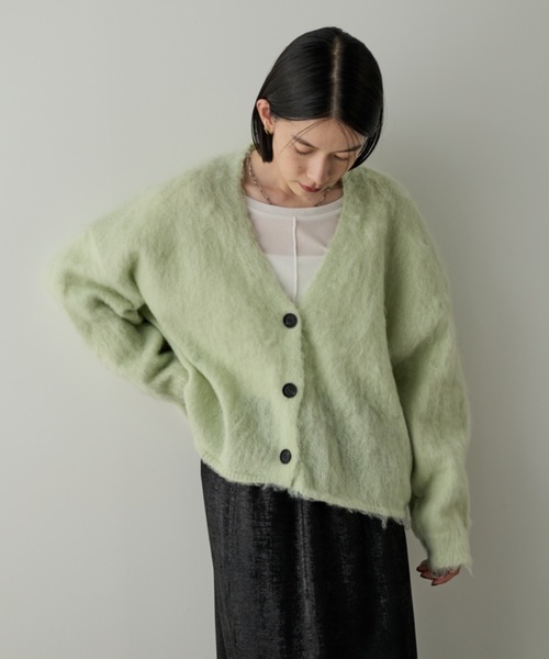 Shelly island（シェリーアイランド）の「起毛ワイドカーディガン（カーディガン/ボレロ・レディース・ホワイト/ブラウン/グリーン/グレー・FREE）」の20枚目の写真