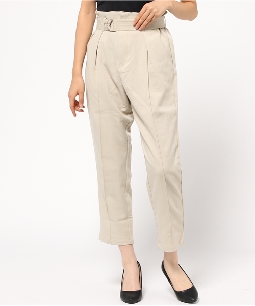 mystic（ミスティック）の「【mystic】ベルト付タックパンツ（その他パンツ・レディース・ブラック/ベージュ/キャメル・ﾌﾘ-）」の3枚目の写真