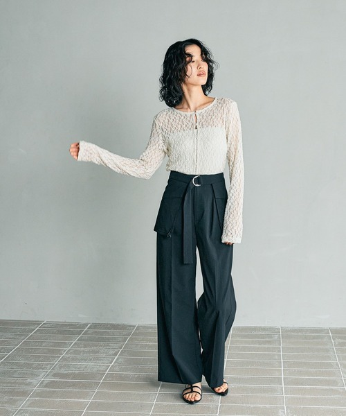 LEPSIM（レプシィム）の「【FOR I SERIES】タックワイドパンツ　138597（その他パンツ・レディース・ブラック/カーキブラウン/グレー・MEDIUM/SMALL）」の11枚目の写真