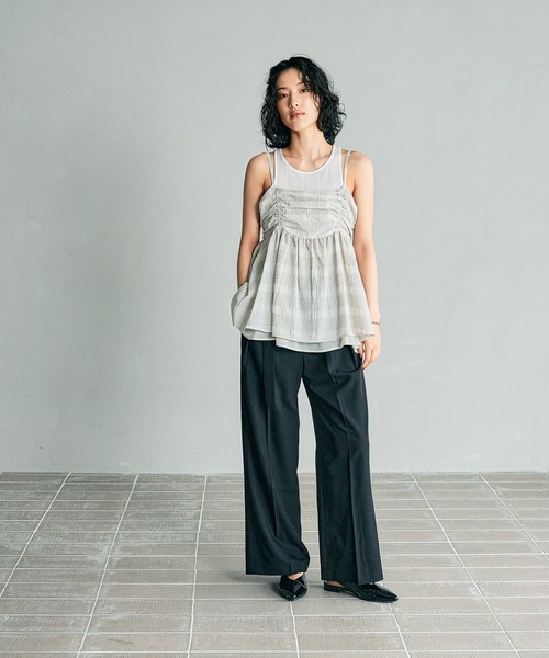 LEPSIM（レプシィム）の「【FOR I SERIES】タックワイドパンツ　138597（その他パンツ・レディース・ブラック/カーキブラウン/グレー・MEDIUM/SMALL）」の13枚目の写真